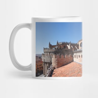 Catedral del Salvador, cathedral with city walls, Avila, Spain, Europe Mug